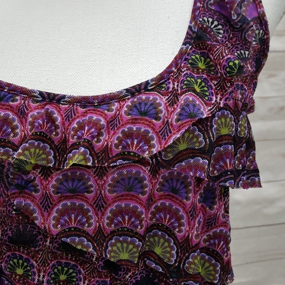 Express Womens Layered Ruffled Tank Top Size Small - Picture 3 of 4